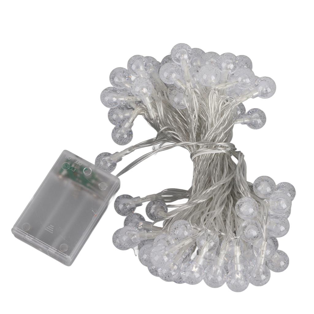 Globe String Lights Battery Powered Type Colored IP66 Waterproof LED Bulb String Lights for Christmas Holiday Decorations