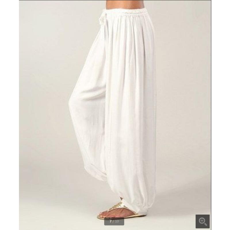 QICED Damenmode, lässig, einfarbig, bedruckt, Hosen und Caprihosen