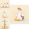 Charming White Goose Plush Toy Keychain Soft Duck Doll Backpack Decoration