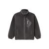 AFDR729-3 Men's BadFive Polar Fleece Loose Stand Collar Jacket Dark Grey