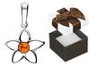 Silver Pendant Flower With Amber Small Openwork Pendant Little Flower 925