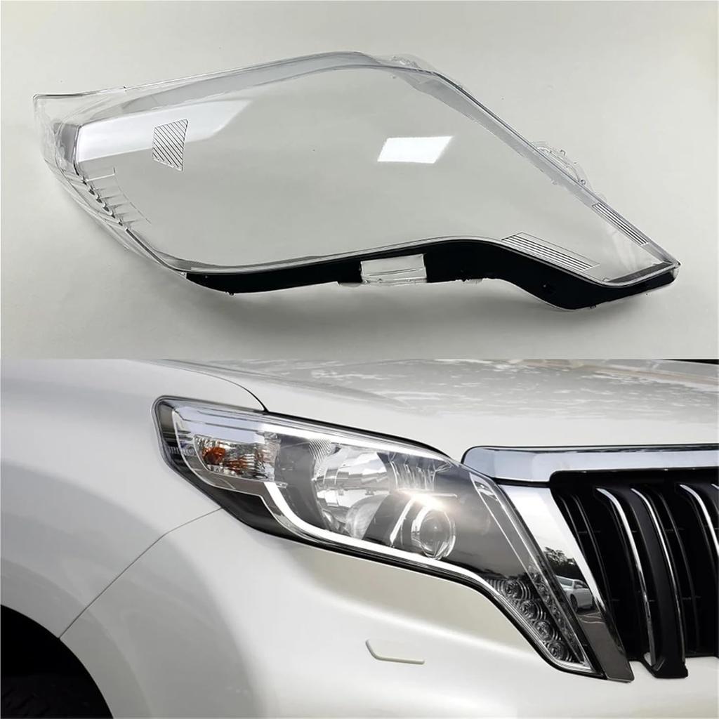 Compatible for Toyota Prado 2014 2015 2016 Transparent Headlight Cover Headlamp Shell Clear Lens Plexiglass Replace Original Lampshade(Left)