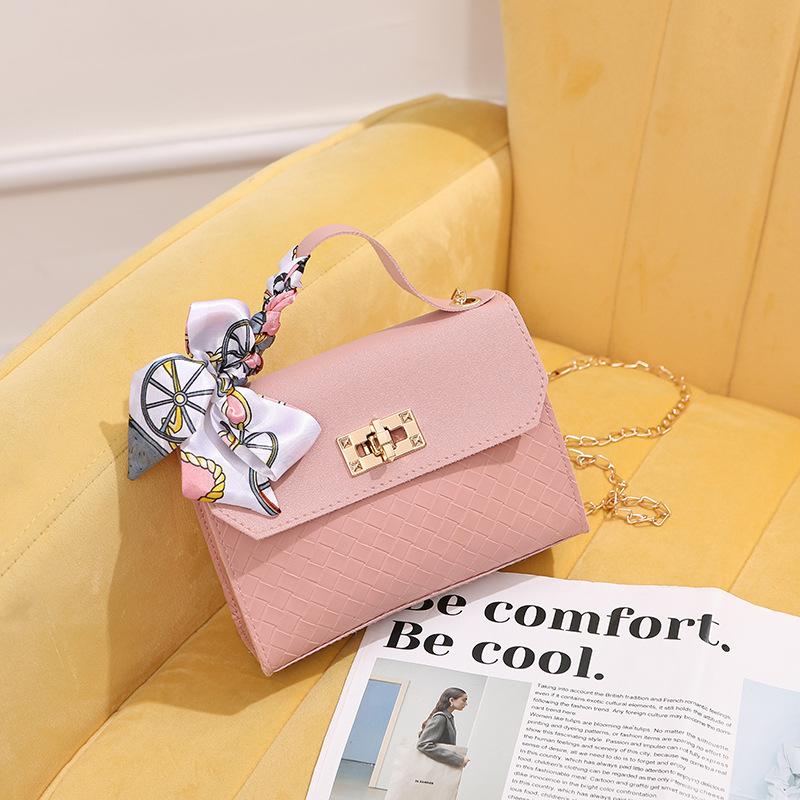 Bag spring new fashion simple women's bag design silk scarf handbag shoulder messenger bag