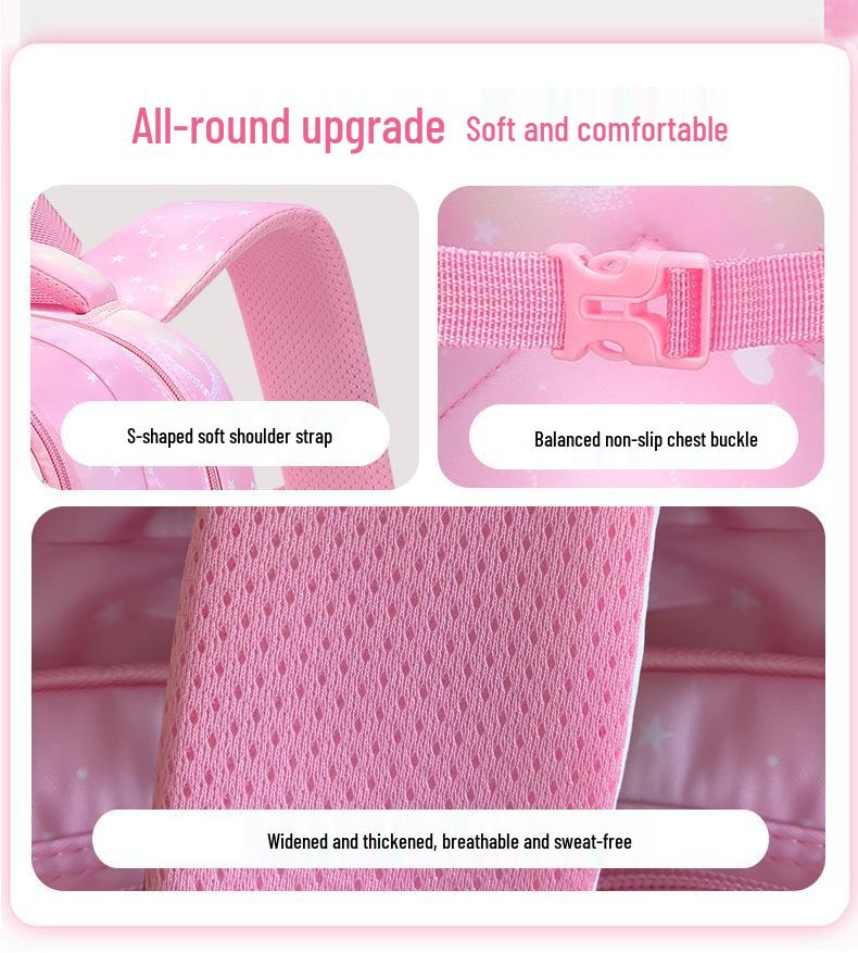 2025 Hot-Selling Three-Piece Backpack Set - Butterfly Design In Pink, Purple, and Blue for Girls