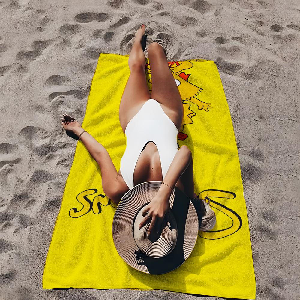Animation T-The Simpsons Towel Towel Soft Pool Gift For Travel Gym Shower Cool Camping Quick Dry Sports Large Beach Towel