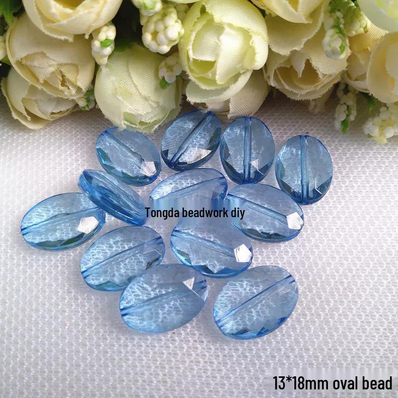 DIY Handmade Beading Kit: Transparent Acrylic Oval Beads for Jewelry, Curtain, Partition, and Accessories