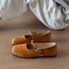 Square Toe Marie Janes Shoes Women Flat Sandals Casual Shoes Woman 2025 Trend Dress Summer Loafers Comfort Soft Leather Zapatos