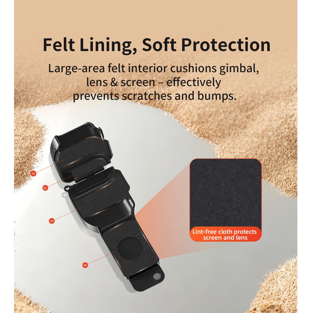 For DJI Osmo Pocket 1 PC Protective Cover One-Piece Flip Design Anti-Scratch Handheld Gimbal Camera Protector Case
