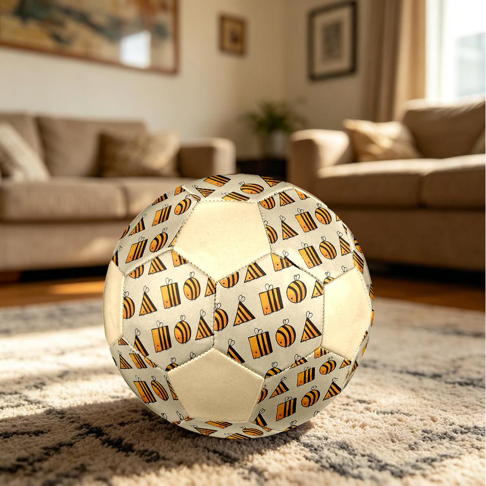 1PC Bee Party Celebration Soccer Ball Size 5 Football Machine Sewn Indoor/Outdoor Universal Football Gift W4