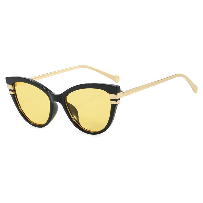 Ins New Luxury Cat Eye Gradient Women Sunglasses  Personality Color Matching Frame Design High Quality Men Uv400