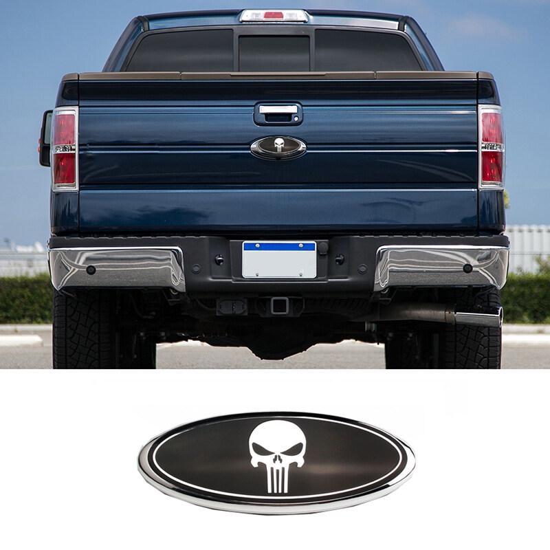 7 Inch Car Styling Rear Trunk Emblem Sticker Skull Logo Automotive Tail Badge Accessories for Ford F150 F250 Explorer