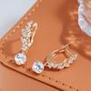 Luxury  Rose Gold Color Women Earring Bling Natural Zircon Dazzling Hollow Butterfly Dangle Earring Fine Daily Jewelry