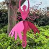 Garden Spinners Flower Fairy Dancing Wind Spinners Amidst Yard Stake Fairy Ballerinas Metal Ornament for Outdoor Supplies