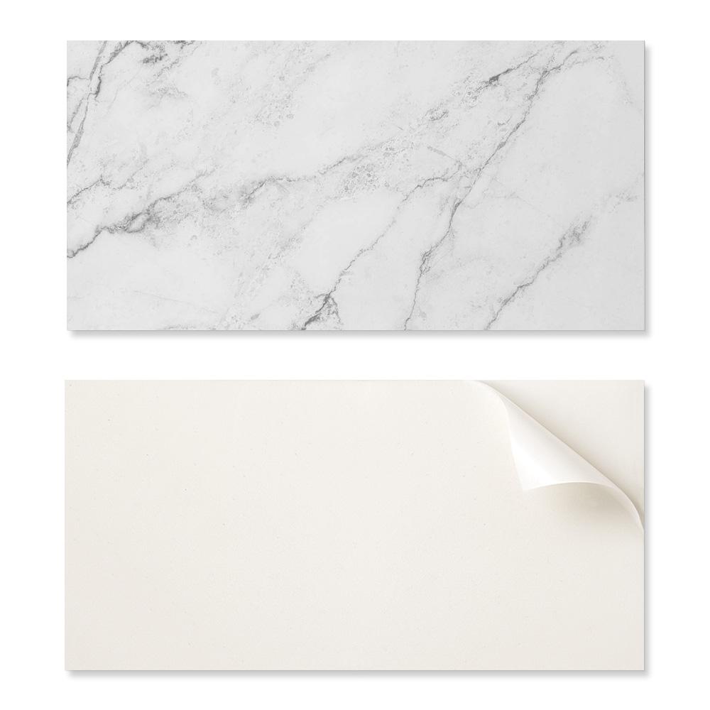 Samoprzylepny Element Dekoracyjny Winylowy Do Domu 100X50 Cm Biały Elegancki Marmur