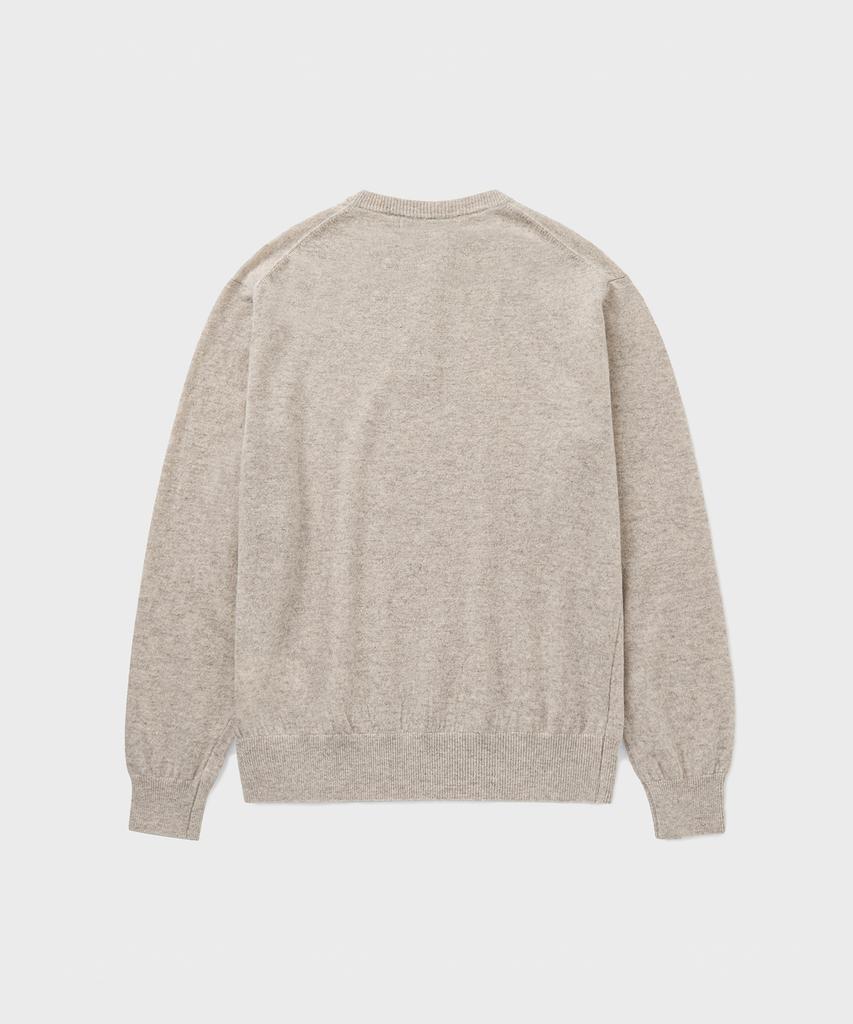 Beulaendideu Comfort Wool Henley Neck Knit [Oatmeal]