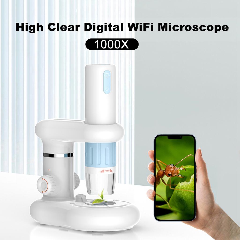 Wireless Digital Microscope 1080P WIFI 50x 1000x Microscope Magnification Mini Pocket Handheld Microscope for iPhone