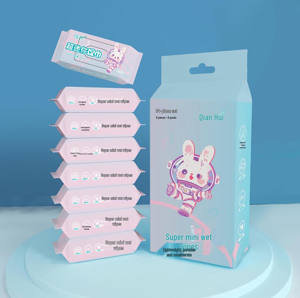 Mini șervețele umede portabile: Curățare sigură pentru studenți și bebeluși pentru mâini și gură