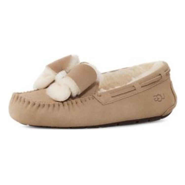 (WMNS) UGG Dakota Fur Bow 'Sand' Women's 1138373-SAN