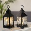 Black Plastic Table Lamp Battery Operated Lamp Hanging Lamp Patio Lanterns Cordless Lamp for Garden Living Bedrooom Home Decor