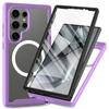 For Samsung Galaxy S25 Ultra Magnetic Case PC+TPU Phone Cover with PET Screen Film All-Around Protection