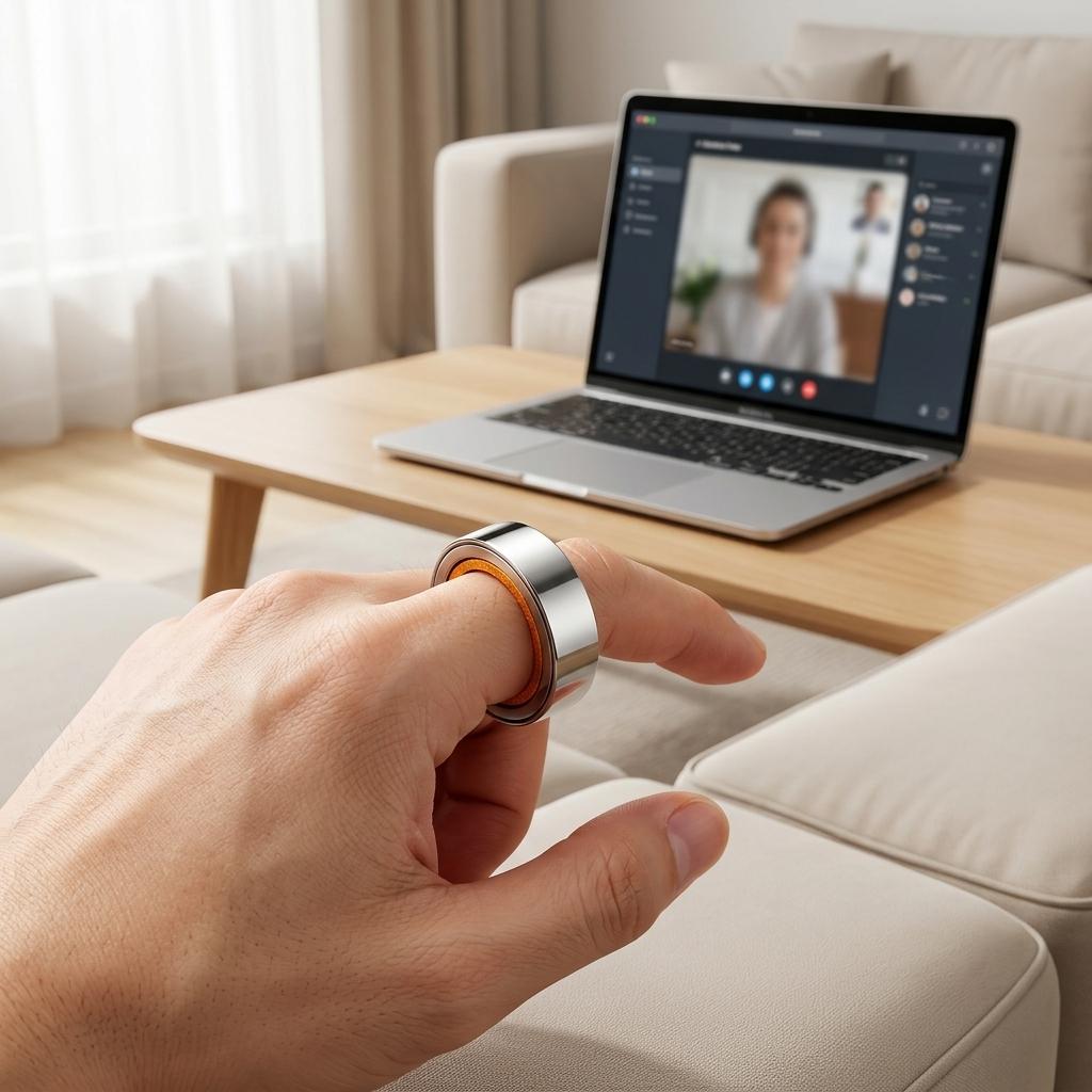 Stainless Steel EDC Ring With Magnetic Rotation For Anxiety Relief