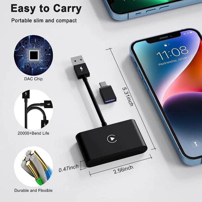 carplay original car Wired to wireless smart AI BOX Car adapter for Apple phones