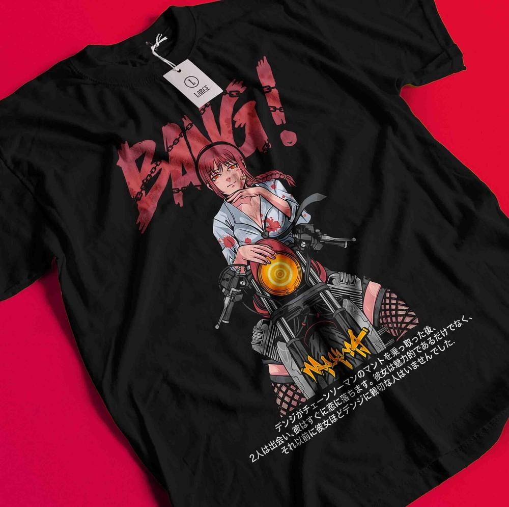 

Chainsaw Man Makima T-Shirt Asa Aki Anime Denji Shirt Power Tshirt All Size Tee BB147 M