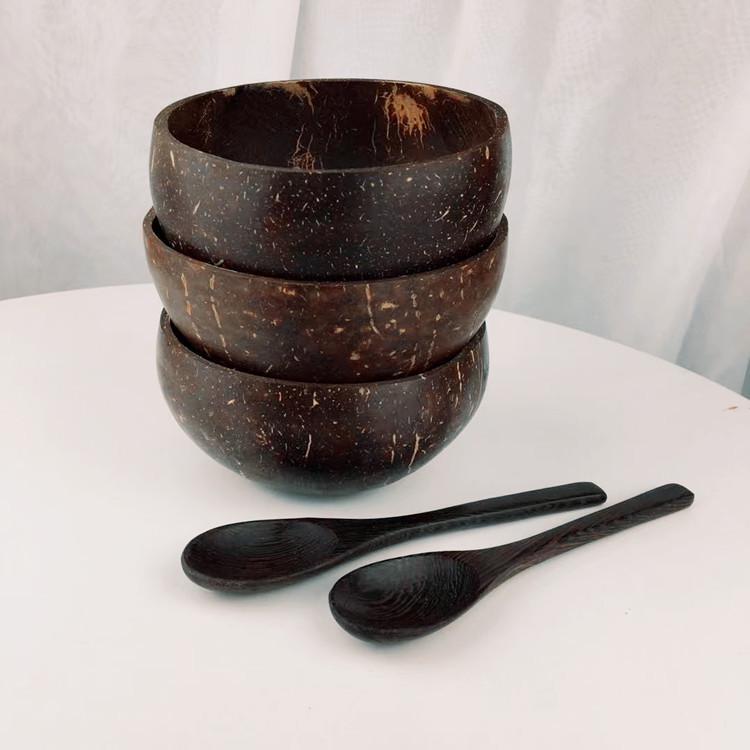 Coconut Shell Bowl for Oatmeal, Salads, Smoothies, and Light Foods