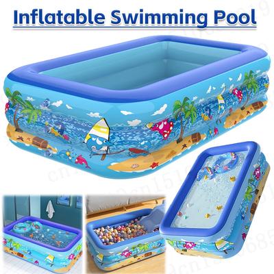 Inflatable Swimming Pool Indoor Outdoor PVC Swimming Pool Cartoon Pattern Thickening Swimming Pool for Toddler Kids Pool
