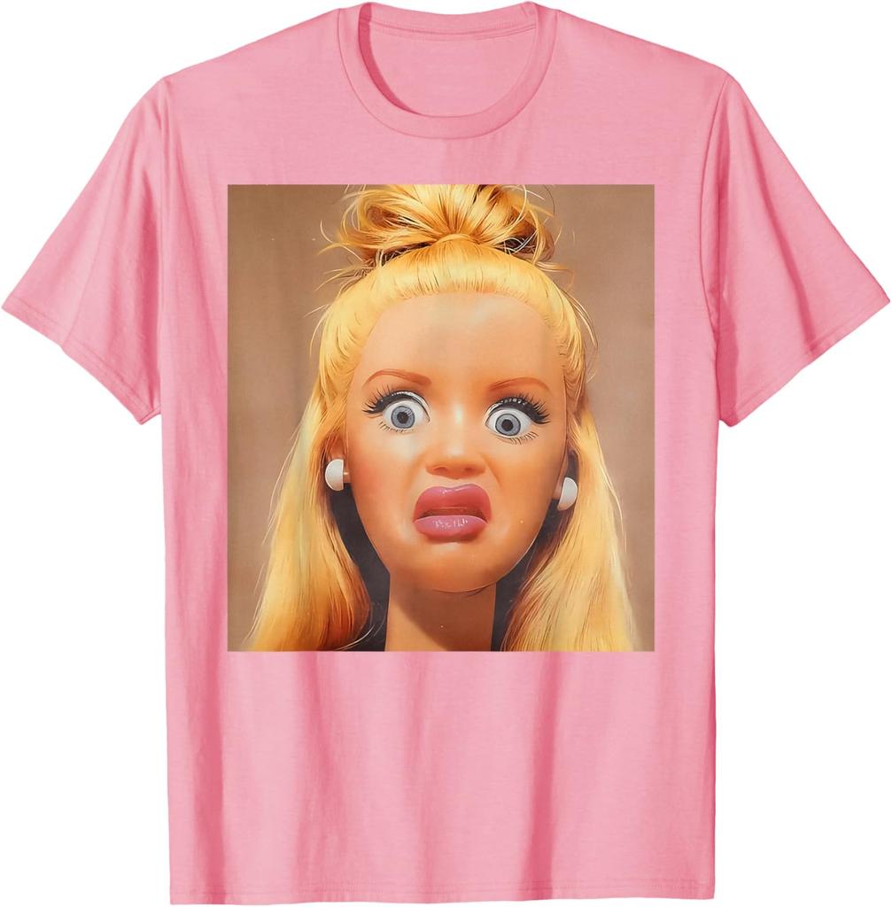 2026 Disgusted FACE Meme Maglietta Unisex e da Donna Estate Cotone Abbigliamento Moda Divertente Girocollo Manica Corta Top Streetwear