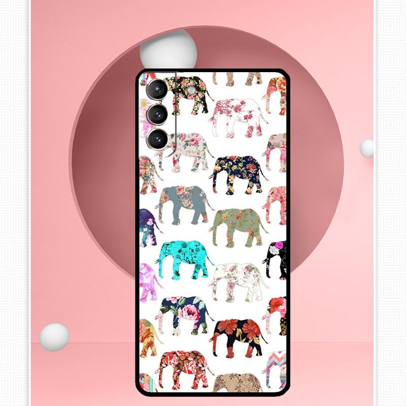 Cute Baby Elephant Case For Samsung Galaxy S22 S23 S24 Ultra Note 20 10 S8 S9 S10 Plus S21 S20 FE Soft Cover