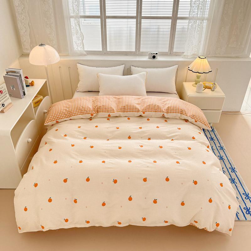 1Pc Cotton Breathable Skin-Friendly Printed Quilt Cover (Pillowcase To Be Purchased Separately) Single Double King Size Bed