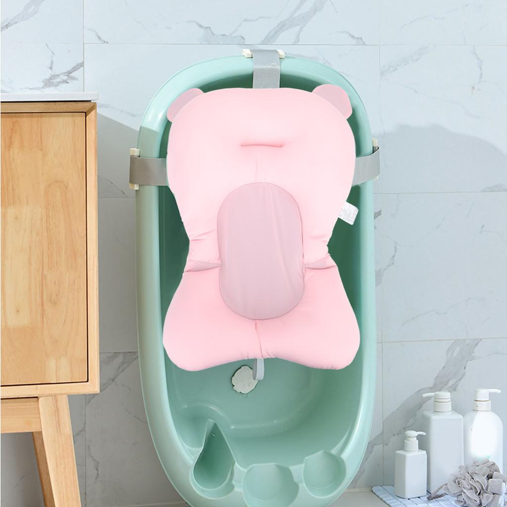 Baby Bath Cushion Pad 3 Points Support Floating Mat Slipless Mesh Seat Shower Bath Tub Pad For Newborn Infant