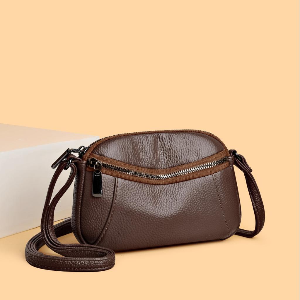 Small Shoulder Bag Clutch Women's Hand Bag Leather Crossbody Bag Small Bag Versatile Shell Bag Mobile Phone Bag