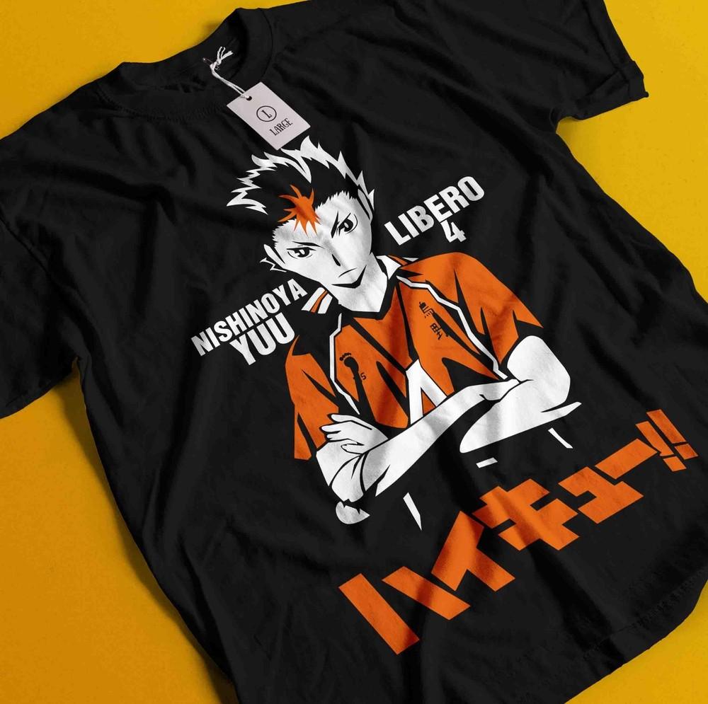 

Haikyuu Shirt Shoyo Hinata Tshirt Kageyama Tsukishima Anime Kuroo Kenma T-Shirt 4XL