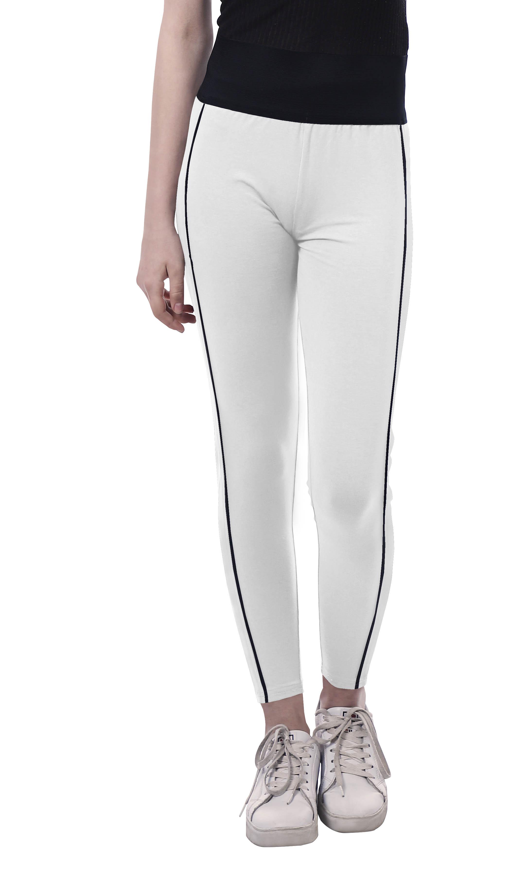 

Moomaya High Waist Leggings For Womens Pull On Soft Yoga Pants-3W XS білий