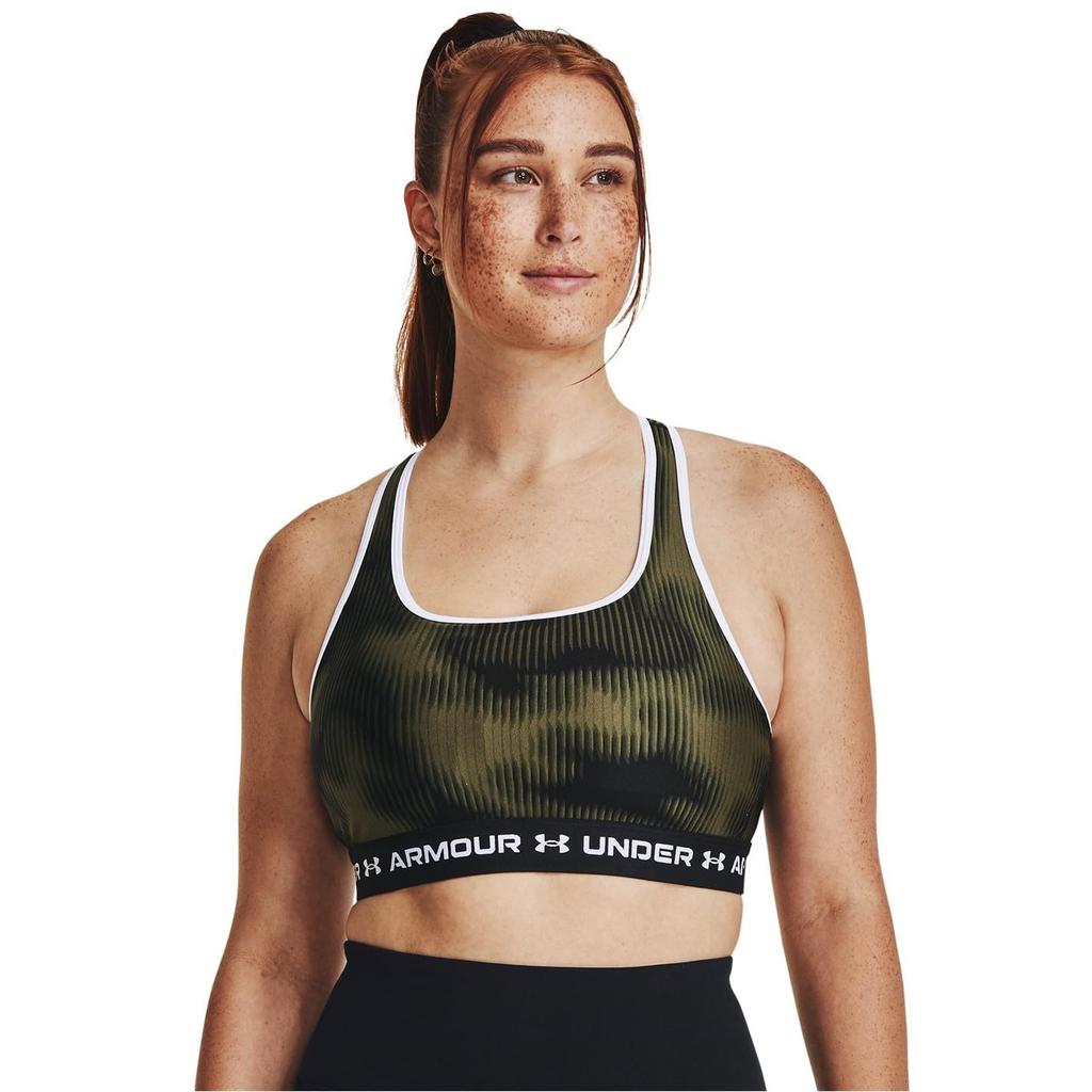 UA Crossback Mid Print Marine OD Green Downtown Green White SM [Under Armor]