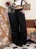 Korean-Style Retro American Loose Wide-Leg Work Pants