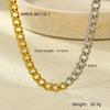 GEMCHIC Women's Two-Tone Gold Silver Chain Necklace Stainless Steel Fashion Choker