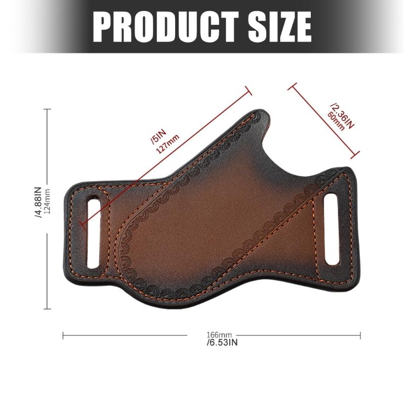 Leather Tool Pouch Folding Knifives Sheath Soft Grip For Comfortable Use Safe Storage Of Foldable Knifives Outdoor Activity