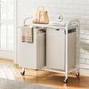 Multipurpose Laundry Basket Large Laundry Hamper Dirty Clothes Baskets with Wheels Multifunction Organizers Bathroom Storage