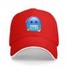 Frozen Face Emoji Baseball Cap Cool Blue Smiley Design Adjustable Hat for Unisex and Women Streetwear Fashion Accessory