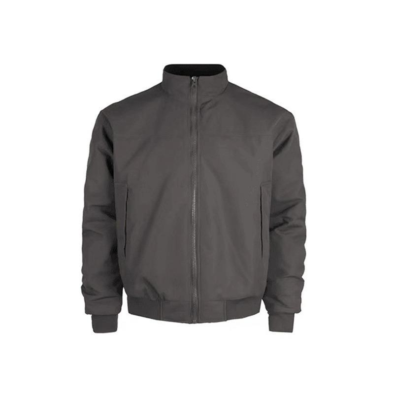 

Американская куртка-коуч Харрингтон мужская осенне-зимняя куртка cleanfit со стойкой, куртка-бомбер, бейсбольная куртка 3XL серый