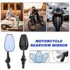 1 Pair Angle Adjustable Motorcycle Side Mirror Aluminum Zinc Zinc Alloy Handlebar Mirrors  Electric Bikes