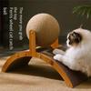 M-Modern-Cat Grinding Paw Cat Scratching Board 2 In1 Cats Scratchi Ball Wooden Scratcher Sisal Scratch Board Arch Bridge