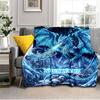 1PC Custom Name Blue Dragon Fantasy Art blanket versatile,all-season throw suitable for the living room,bedroom,camping,travel,and gift