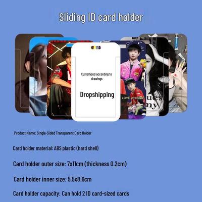 Slide-In Protective Case for Student Meal & Campus Cards with UV Embossed ABS Plastic