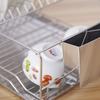 Dish Drying Rack Space Saving 2 Tier Dish Rack for Kitchen Counter Stainless Steel Dish Drainer with Cutlery Holder