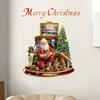 Christmas Rotating Sculpture Train Decorations Paste Window Paste Stickers