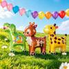 1 szt. Akcesoria na Baby Shower Balon z Folii Kreskówka Zwierzątko Stojak Balon Spacerowy Z Kółkiem Na Imprezę Urodzinową Dziecka Balony